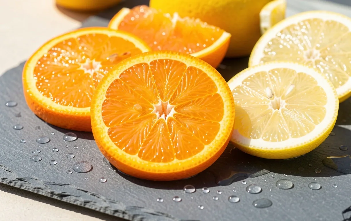 Enfoque en frutas y vitalidad